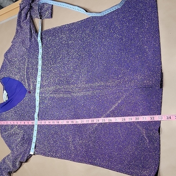 Carolyn Strauss Size 1X Purple and Gold Cardigan Set, Excellent Used Condition - Picture 13 of 16